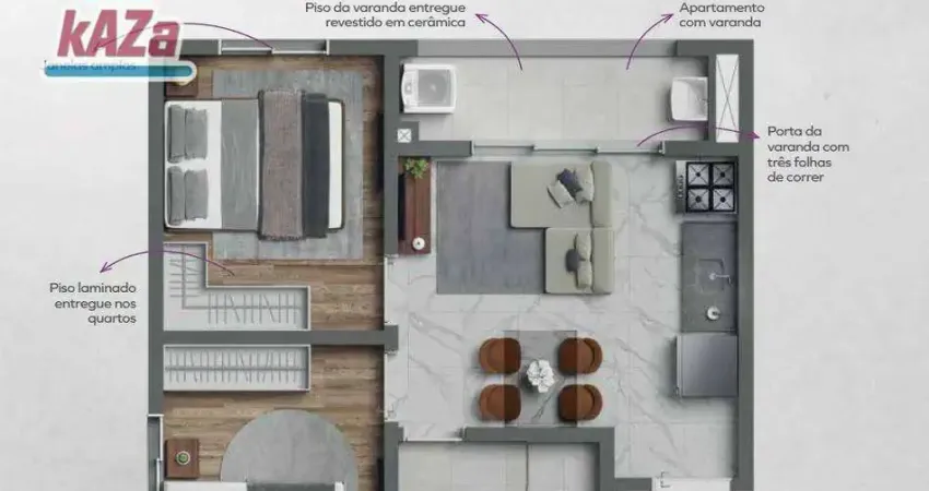 Apartamento com 2 dormitórios à venda, 37 m² por R$ 356.000,00 - Vila Firmiano Pinto - São Paulo/SP