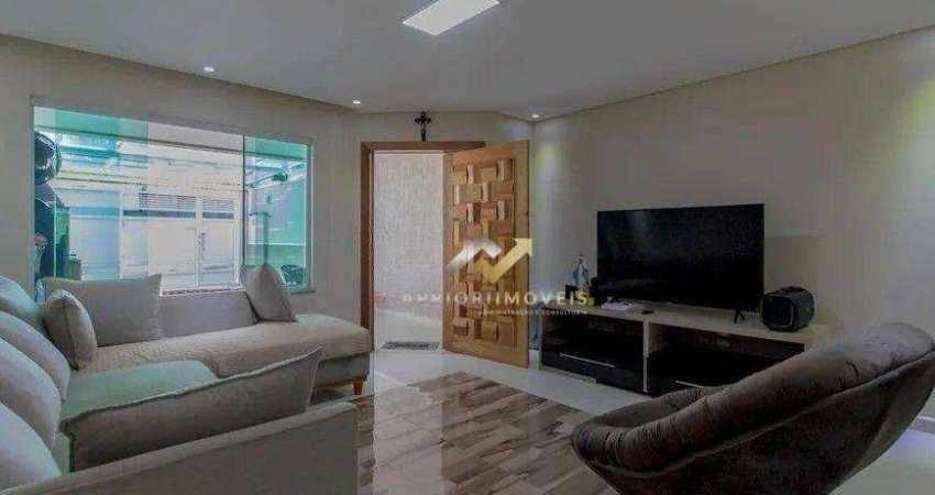 Sobrado com 3 dormitórios à venda, 152 m² por R$ 950.000 - Vila Scarpelli - Santo André/SP