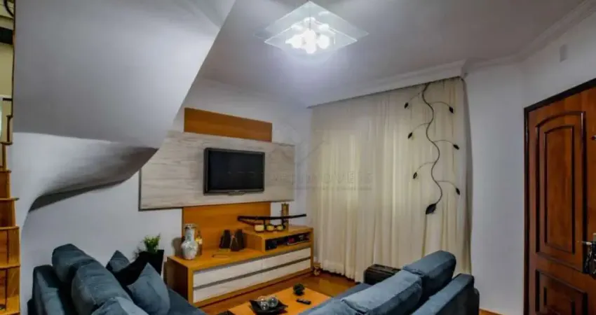 Sobrado à venda com 91m², 3 quartos e 2 vagas - vila lutécia, santo andré