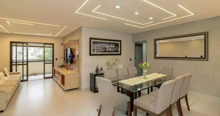 Apartamento mobiliado com 3 suítes à venda por r$ 1.350.000,00 ou para alugar por r$ 8.500,00, 142 m² - morada dos clássicos - centro - santo andré/sp