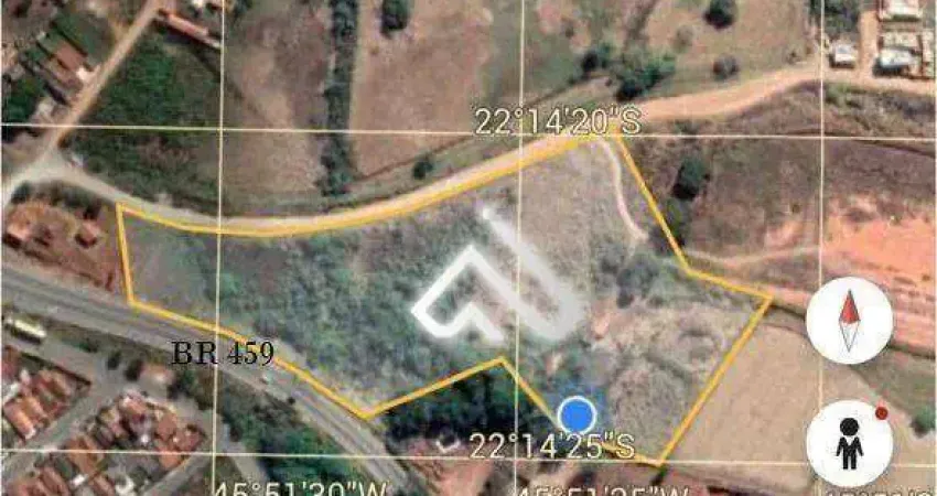 Terreno à venda, 25000 m² por r$ 2.500.000 - chaves - pouso alegre/mg