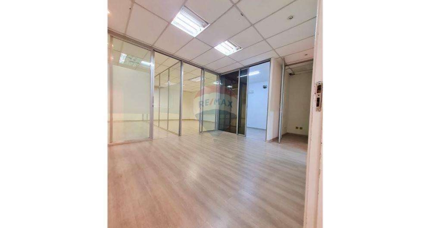 Sala comercial para locação 190 metros, 6 salas, recepção, 4 banheiros e 1 copa
