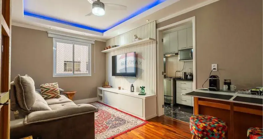 Apartamento em Tucuruvi com 51 metros com 2 quartos, 1 banheiro, 1 vaga de garagem, sala, cozinha e área de serviço.