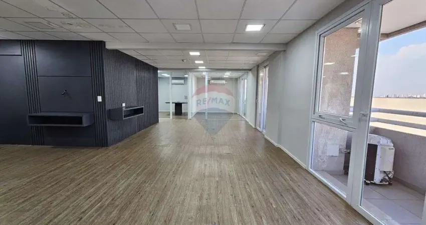 Sala comercial para locação na barra funda, 103 metros, sacada, 3 banheiros e 3 vagas
