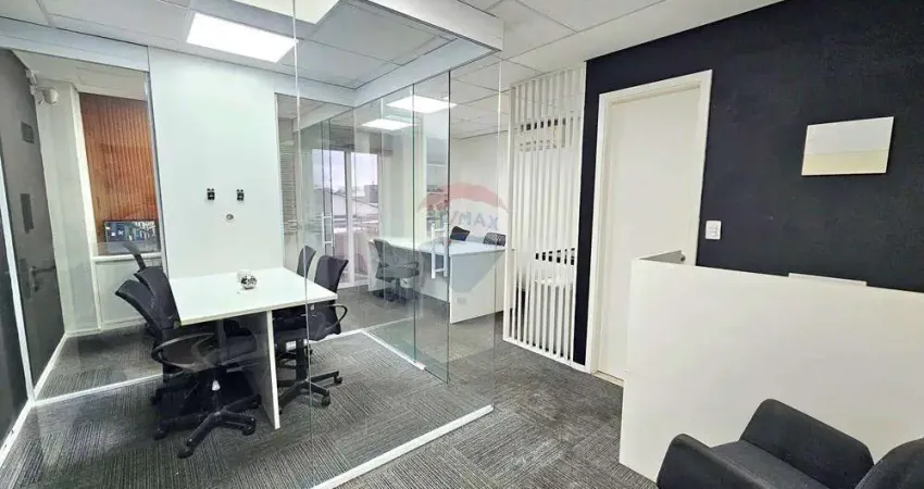 Sala comercial para locação na barra funda, 34 metros, 1 banheiro e 1 vaga