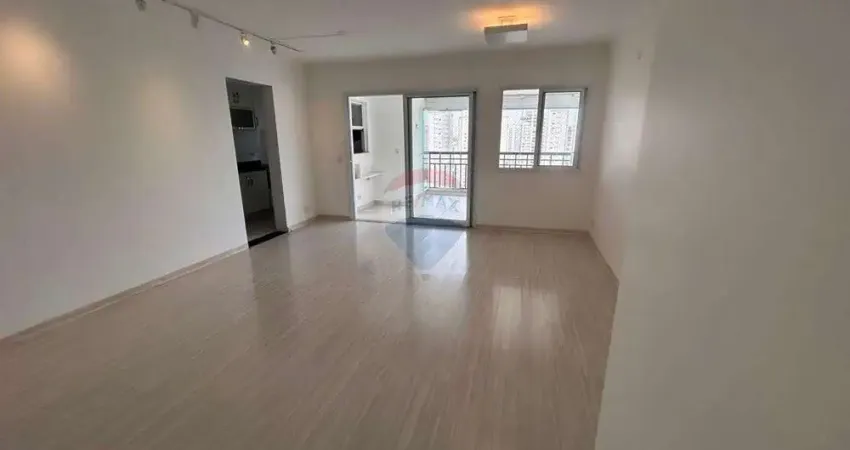 Apartamento para locação na vila romana, 89 metros, 2 quartos, sala, varanda, 2 suítes, área de serviço e 3 vagas