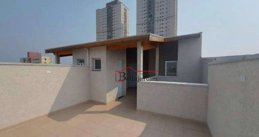 Cobertura com 2 dormitórios para alugar, 110 m² por R$ 3.010,00/mês - Vila América - Santo André/SP