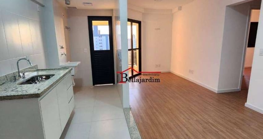 Apartamento com 2 dormitórios para alugar, 57 m² - Vila Valparaíso - Santo André/SP