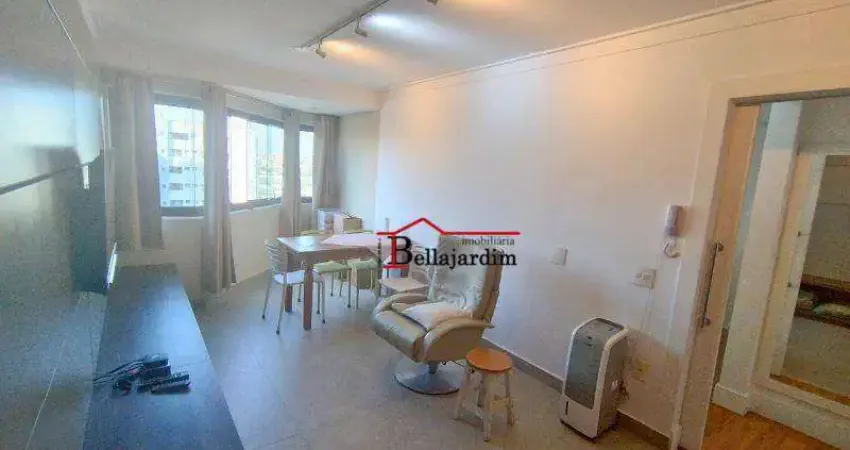 Apartamento com 1 dormitório para alugar, 50 m² - bairro jardim - santo andré/sp