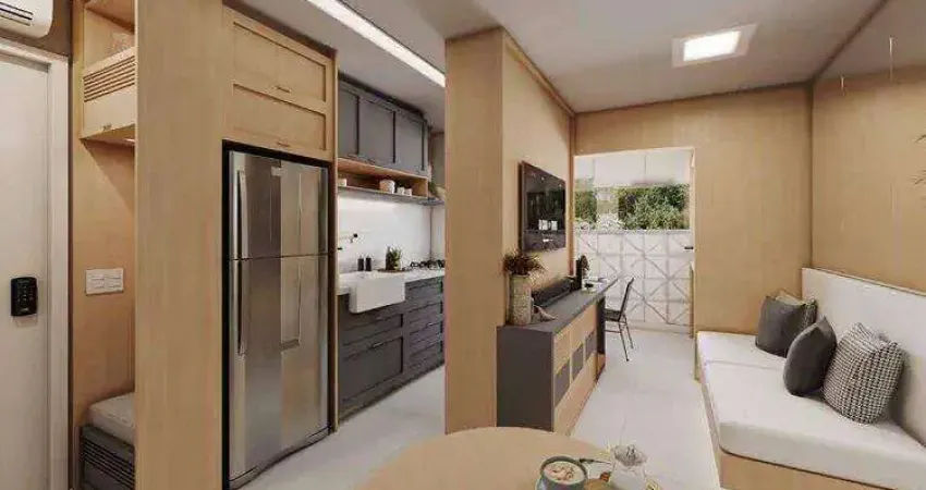 Apartamento com 2 dormitórios à venda, 43 m² - campestre - santo andré/sp