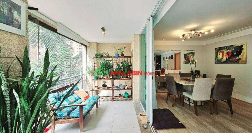 Belo Apartamento em Condomínio Clube no Brooklin - 167m² de Área Útil  - 3 Suítes sendo uma Master com Closet - 3 Vagas Fixas + Depósito Privativo