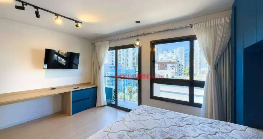 Studio Mobiliado de 1 Quarto com 27m² de Área Útil - Empreendimento com Lazer em Localização Privilegiada na Vila Nova Conceição - Sem Vaga de Garagem