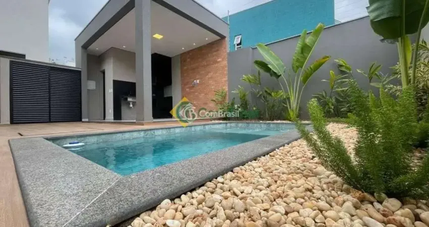 Casa térrea nova com 3 suítes, piscina, espaço gourmet. Condomínio fechado - Bella Citta - Mogi das Cruzes/SP