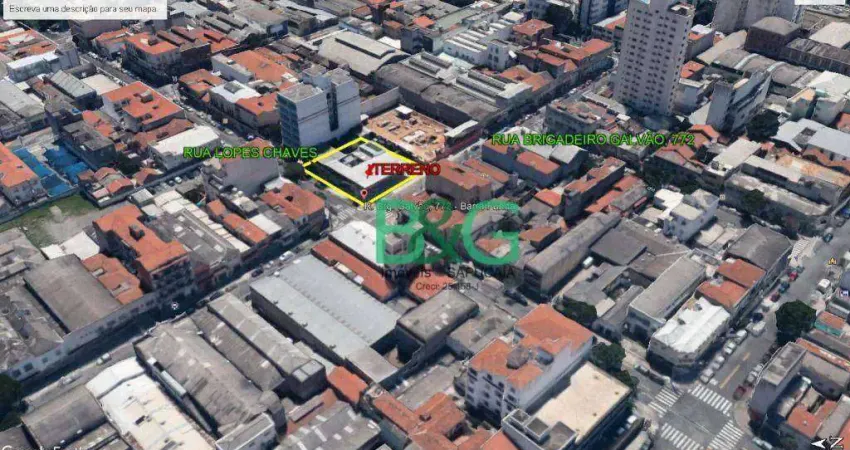 Terreno, 959 m² - venda por R$ 8.000.000,00 ou aluguel por R$ 29.518,34/mês - Barra Funda - São Paulo/SP