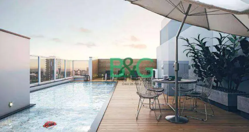 Apartamento com 2 dormitórios à venda, 40 m² por r$ 449.786,77 - vila firmiano pinto - são paulo/sp