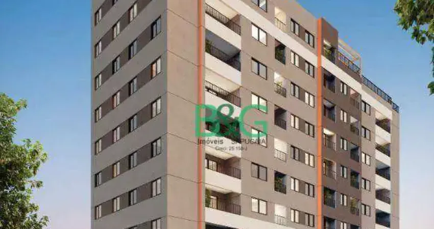Apartamento com 2 dormitórios à venda, 35 m² por r$ 340.393,98 - tatuapé - são paulo/sp