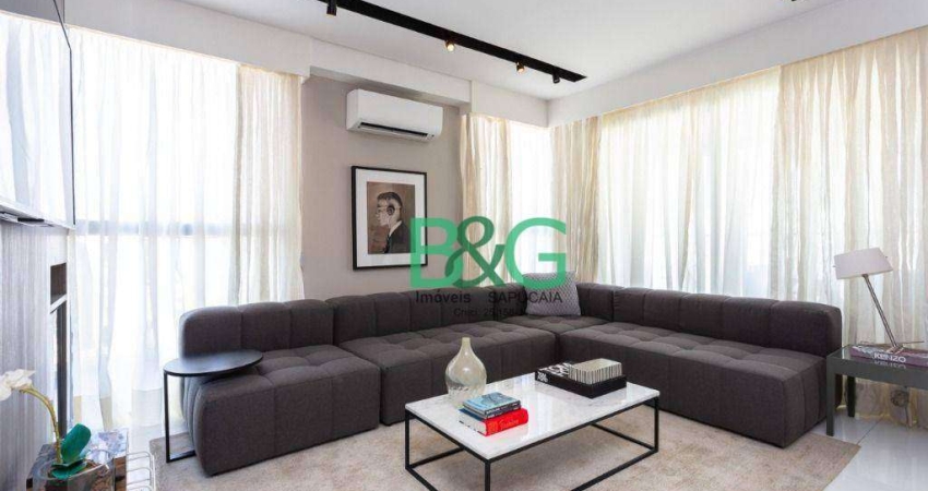 Apartamento com 1 dormitório para alugar, 97 m² por R$ 16.250/mês - Moema Pássaros - São Paulo/SP