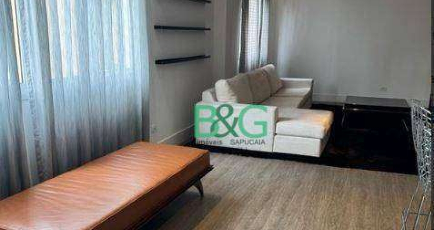 Apartamento com 1 dormitório para alugar, 81 m² por R$ 7.421,13/mês - Cerqueira César - São Paulo/SP