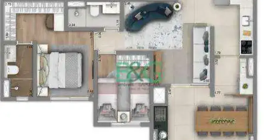 Apartamento com 2 dormitórios à venda, 67 m² por R$ 977.600,00 - Vila Santa Eulalia - São Paulo/SP