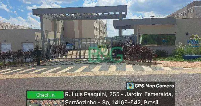 Apartamento com 2 dormitórios à venda, 43 m² por R$ 130.953 - Jardim Esmeralda - Sertãozinho/SP