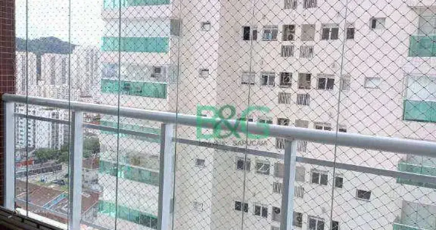Apartamento com 3 dormitórios para alugar, 87 m² por R$ 6.227,40/mês - Pompéia - Santos/SP