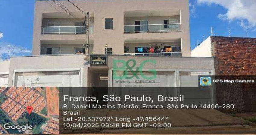 Apartamento com 2 dormitórios à venda, 52 m² por R$ 164.424 - Residencial Peres Elias - Franca/SP