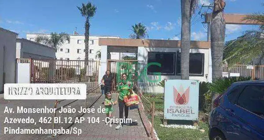 Apartamento com 2 dormitórios à venda, 44 m² por R$ 170.372 - Crispim - Pindamonhangaba/SP