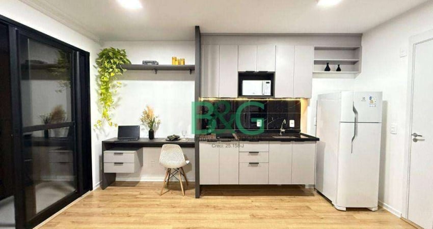 Studio com 1 dormitório para alugar, 27 m² por R$ 3.652,00/mês - Campo Belo - São Paulo/SP