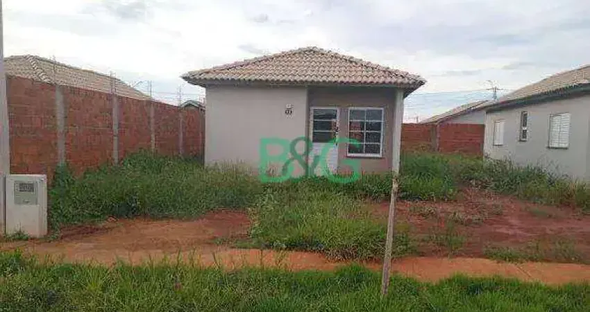 Casa com 2 dormitórios à venda, 43 m² por R$ 143.629 - Jardim Anastácio - Barretos/SP
