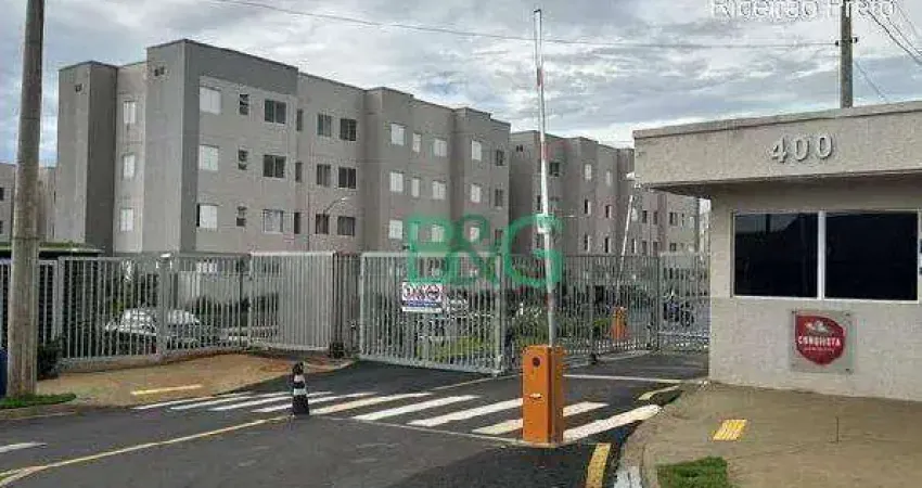 Apartamento com 2 dormitórios à venda, 43 m² por r$ 99.555,89 - conquista horizonte - ribeirão preto/sp