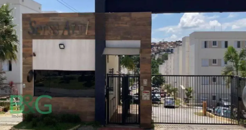 Apartamento com 2 dormitórios à venda, 45 m² por r$ 86.835,84 - caguaçu - sorocaba/sp