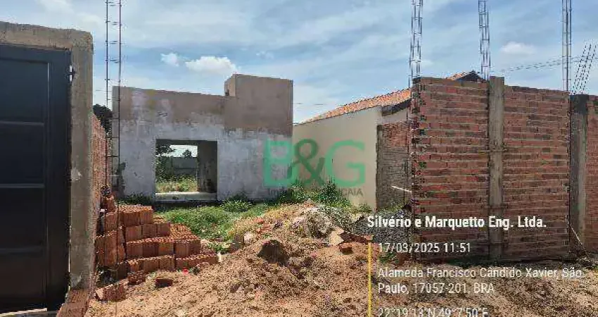 Casa com 1 dormitório à venda, 24 m² por r$ 71.654,14 - vila industrial - bauru/sp