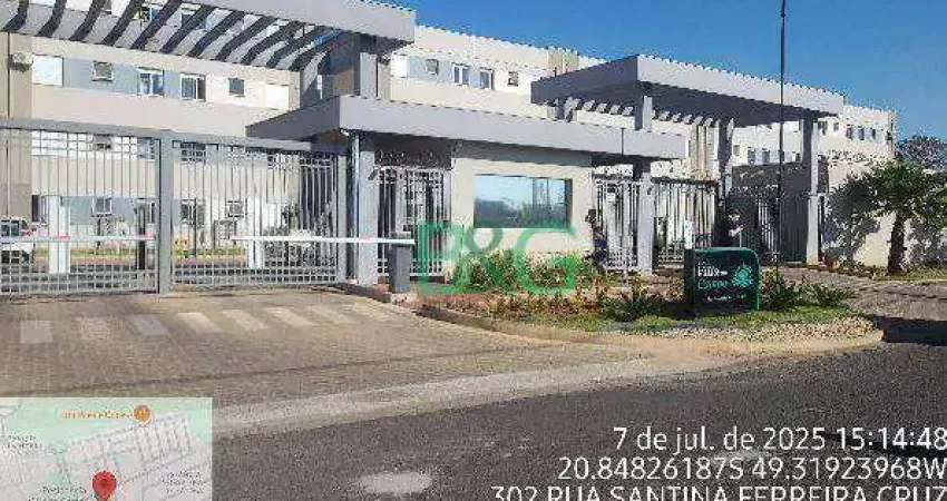 Apartamento com 2 dormitórios à venda, 43 m² por r$ 103.704,06 - loteamento residencial maria adelia - são josé do rio preto/sp