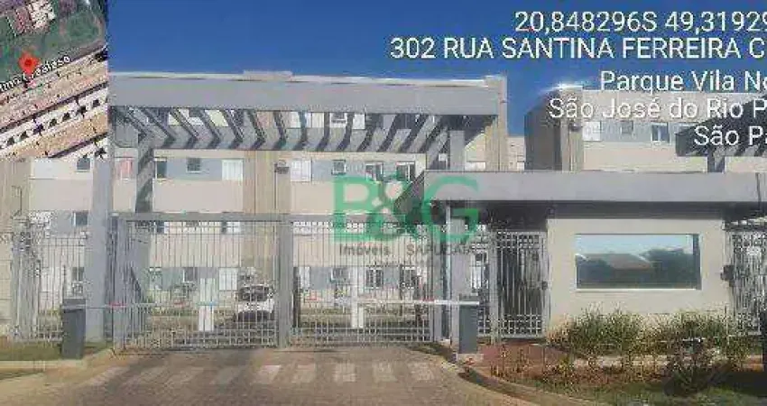 Apartamento à venda, 43 m² por r$ 131.582,60 - loteamento residencial maria adelia - são josé do rio preto/sp