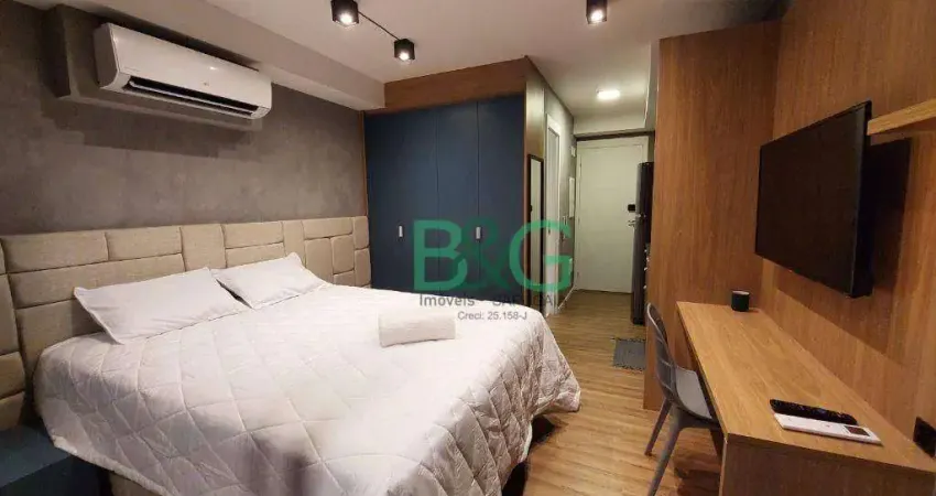 Apartamento com 1 dormitório à venda, 25 m² por r$ 495.000 - campo belo - são paulo/sp