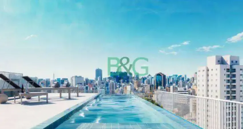 Studio com 1 dormitório à venda, 21 m² por r$ 276.914,32 - vila buarque - são paulo/sp