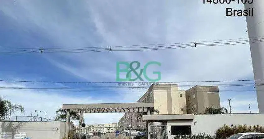 Apartamento com 2 dormitórios à venda, 43 m² por r$ 120.182 - campos ville - araraquara/sp