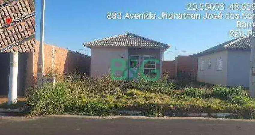 Casa com 2 dormitórios à venda, 43 m² por r$ 137.050 - jardim anastácio - barretos/sp