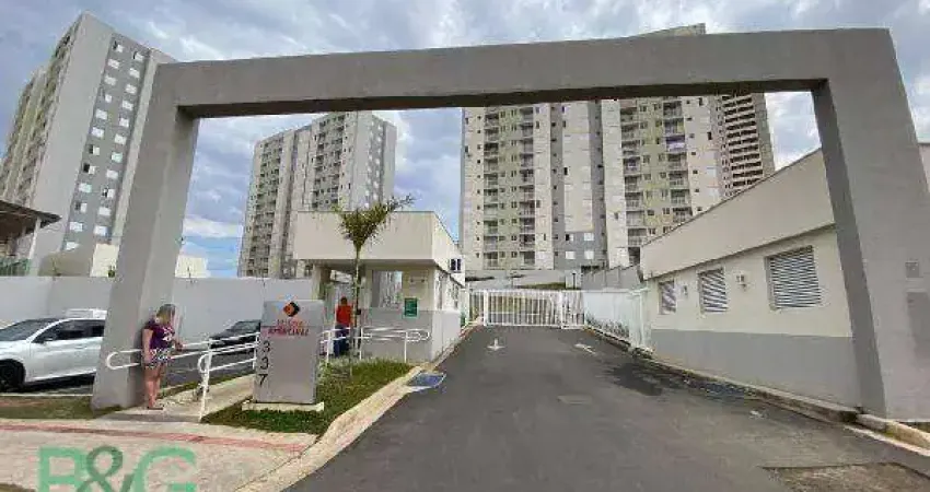 Apartamento com 2 dormitórios à venda, 44 m² por r$ 203.310 - vila palácios - campinas/sp