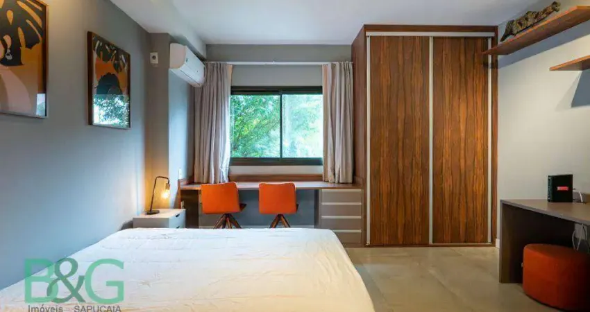 Apartamento com 1 dormitório à venda, 25 m² por r$ 400.000 - moema - são paulo/sp