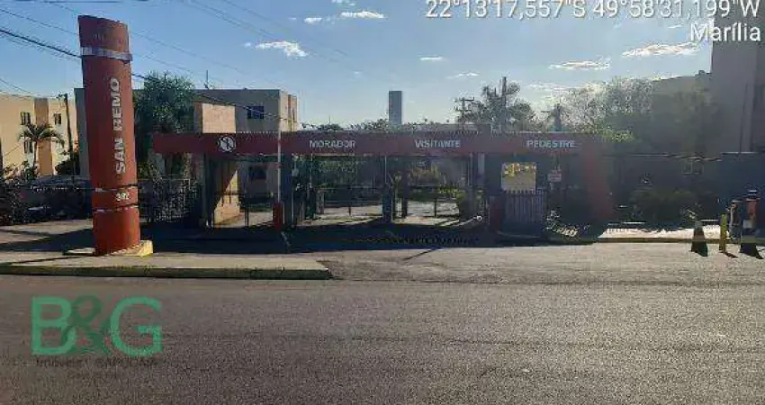 Apartamento com 2 dormitórios à venda, 44 m² por r$ 130.944 - jardim califórnia - marília/sp