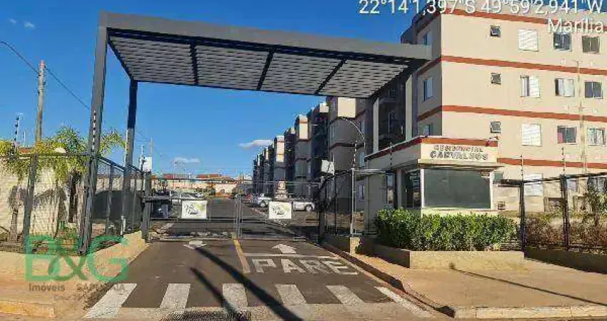 Apartamento à venda, 48 m² por r$ 150.066,16 - vereador eduardo andrade reis - marília/sp