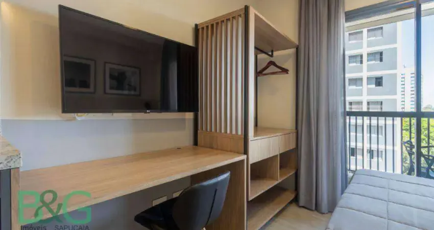 Studio com 1 dormitório para alugar, 22 m² por r$ 3.465,00/mês - jardim das acácias - são paulo/sp