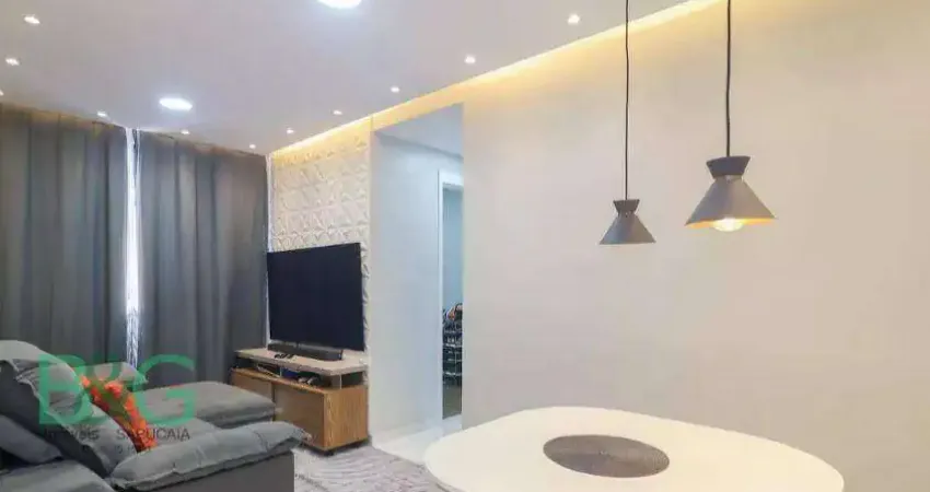 Apartamento com 2 dormitórios à venda, 45 m² por r$ 398. - jardim monte alegre - taboão da serra/sp