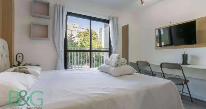 Studio com 1 dormitório, 26 m² - venda por r$ 350.000 ou aluguel por r$ 2.932/mês - santo amaro - são paulo/sp