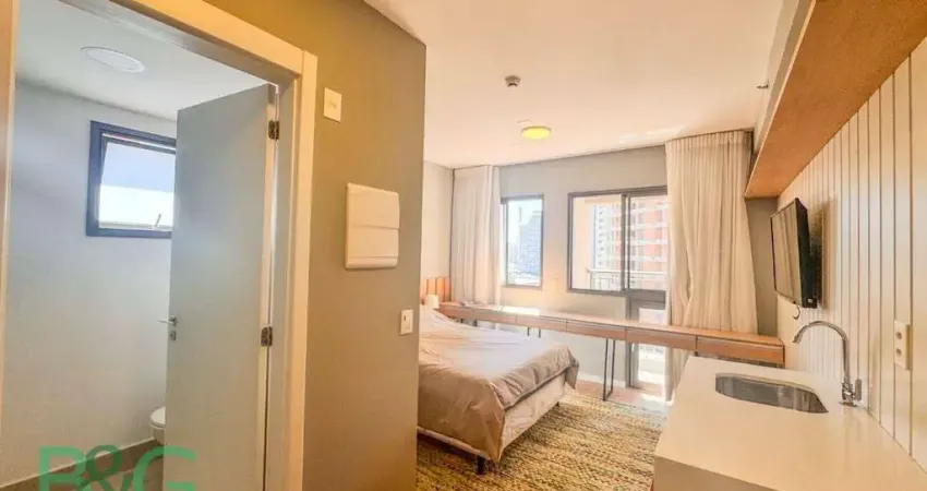 Studio com 1 dormitório para alugar, 21 m² por r$ 2.646,55/mês - santo amaro - são paulo/sp