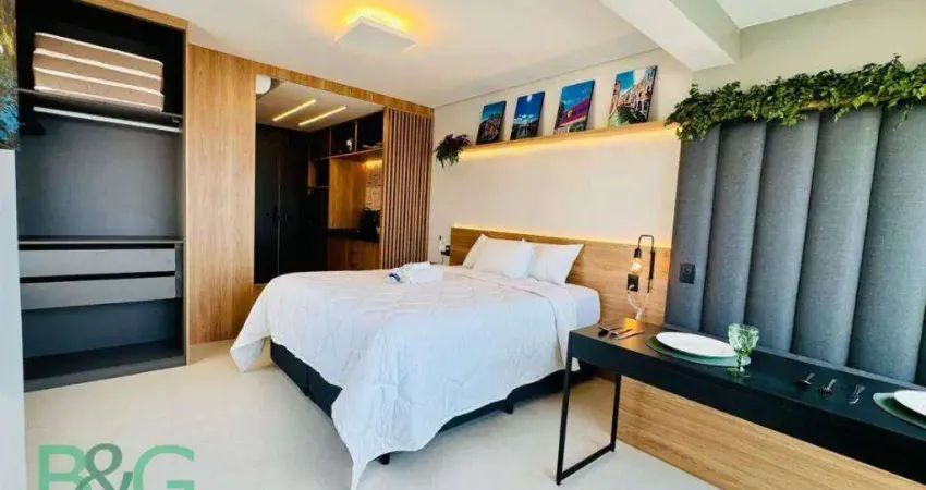 Studio com 1 dormitório para alugar, 28 m² por r$ 4.112,00/mês - vila pompeia - pompéia/sp