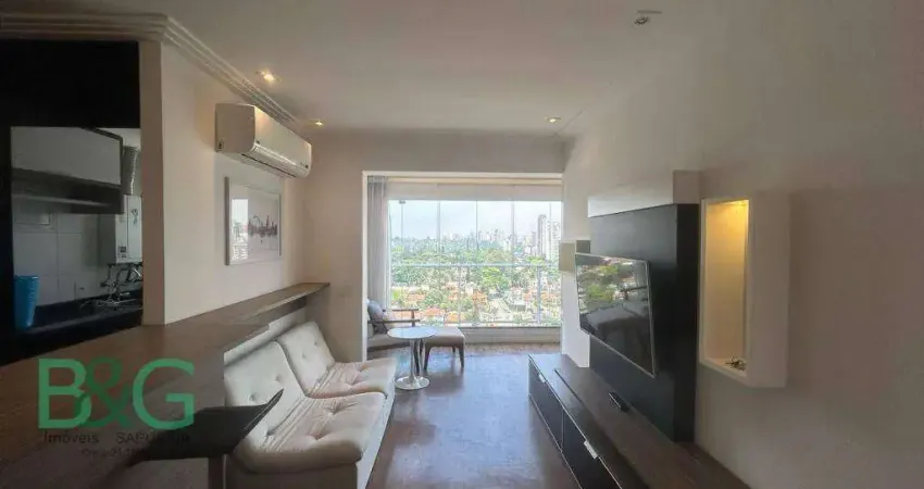 Apartamento com 1 dormitório, 49 m² - venda por r$ 790.000,00 ou aluguel por r$ 6.204,00/mês - campo belo - são paulo/sp