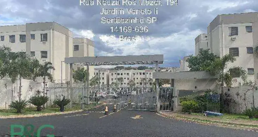 Apartamento com 2 dormitórios à venda, 43 m² por r$ 115.770 - jardim veneto ii - sertãozinho/sp