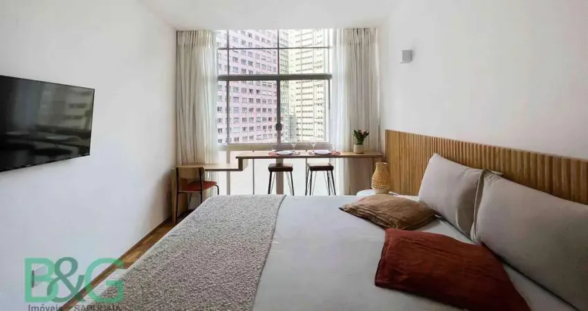 Studio com 1 dormitório para alugar, 28 m² por r$ 2.700/mês - centro histórico de são paulo - são paulo/sp